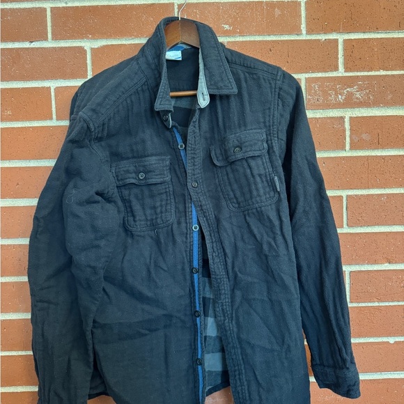 Columbia Other - Columbia Heavy Flannel Shirt Jacket Black Button-Up (Men’s M)